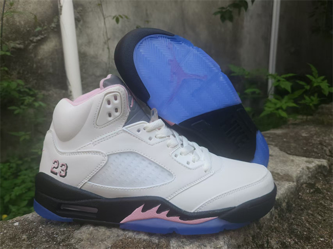 Men's Running Weapon Air Jordan 5 White Shoes 0109